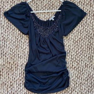 Charlotte Russe Navy Top Extra Small